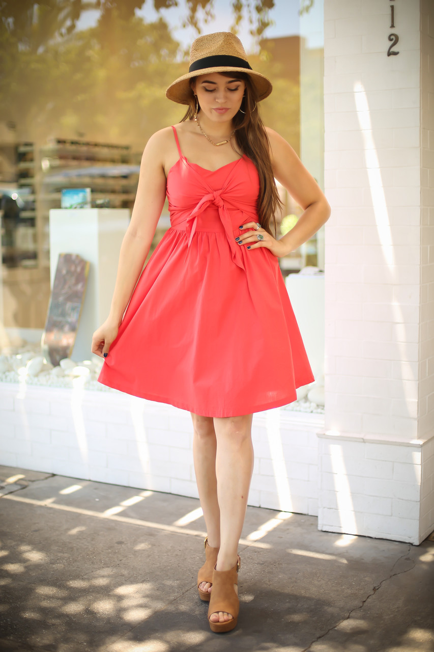 Coral Mini Dress